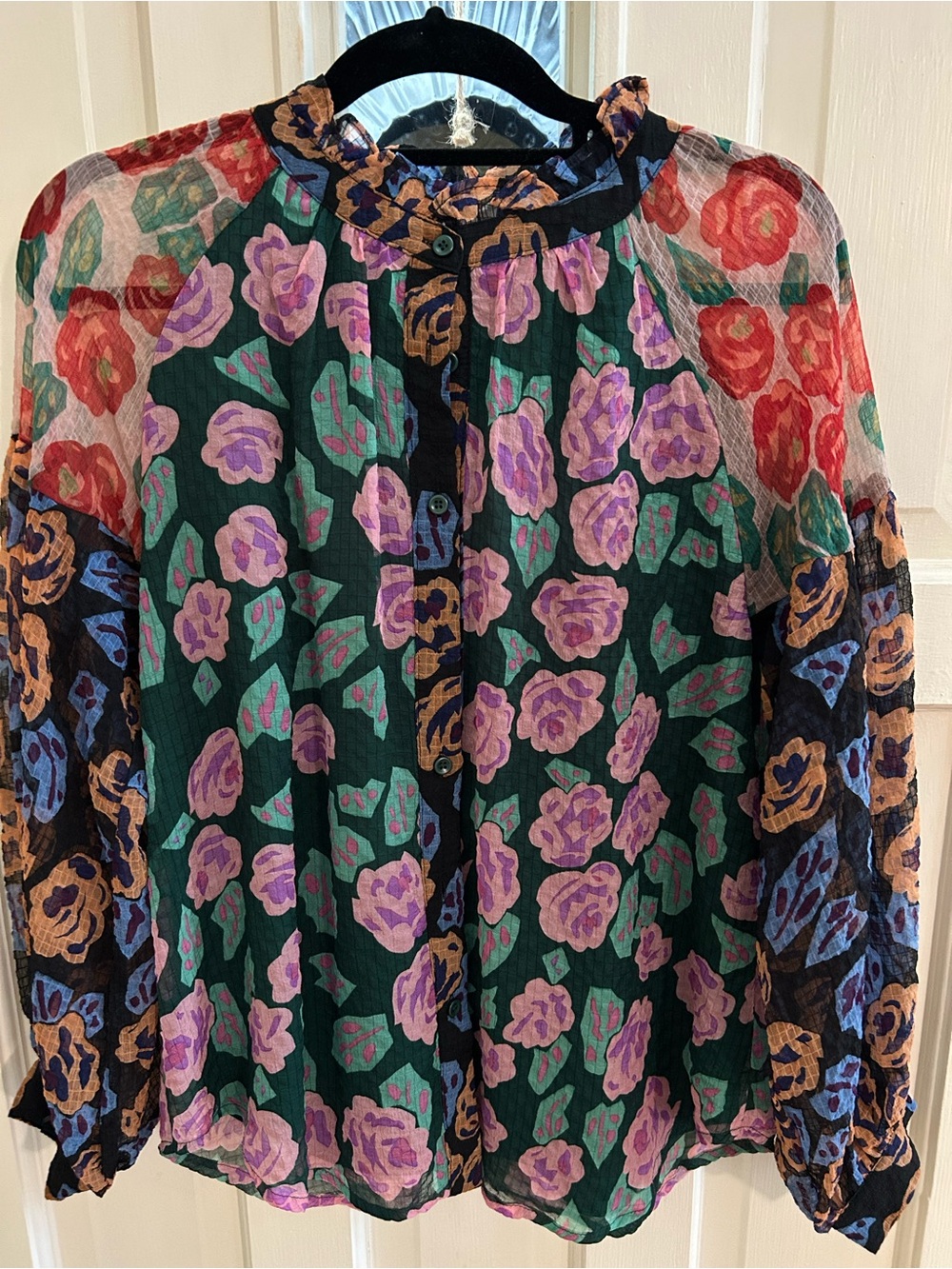 JODIFL Ruffle-Neck Women's Blouse
